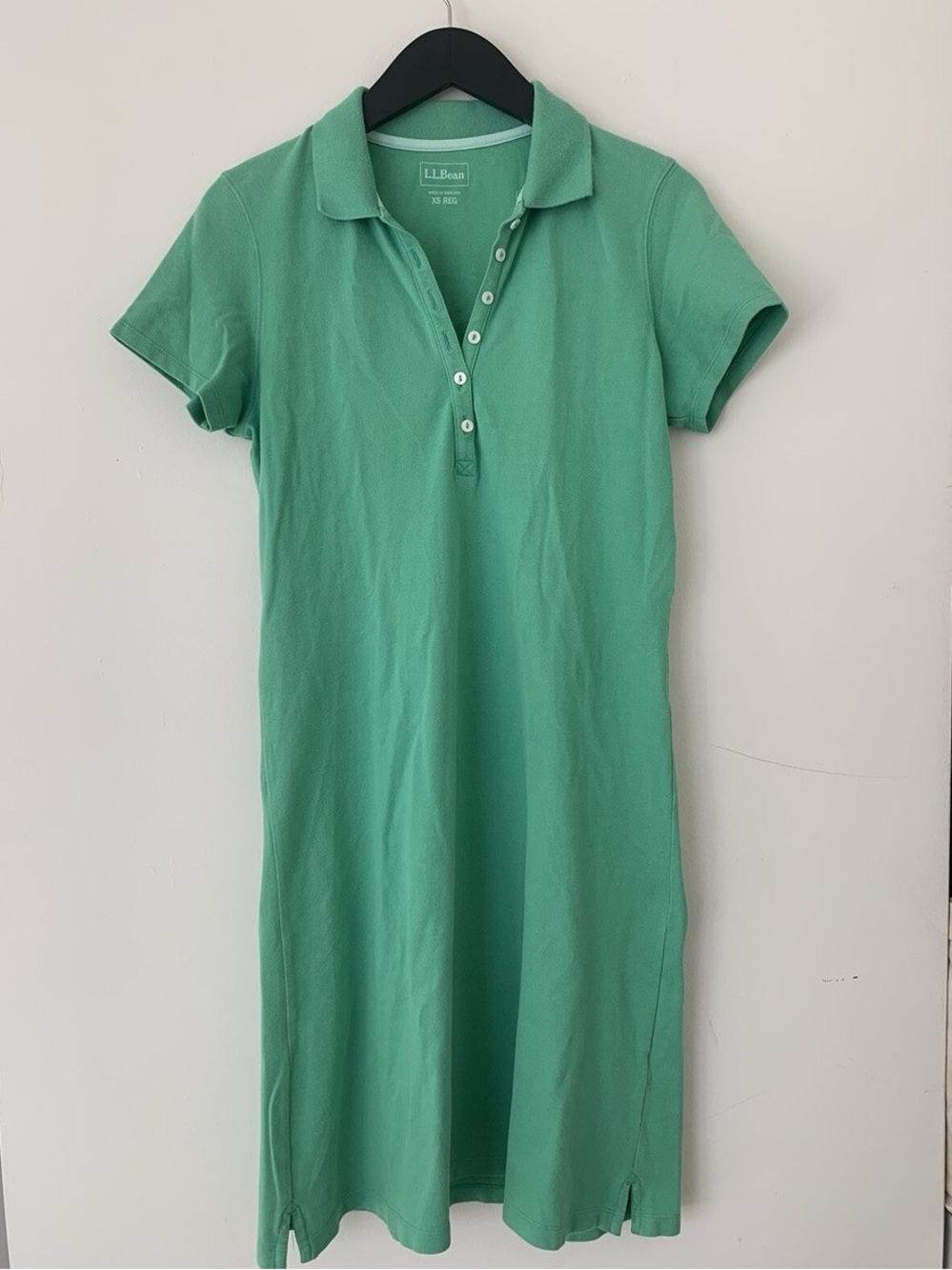 L.L. Bean Mint Green Polo Midi Dress